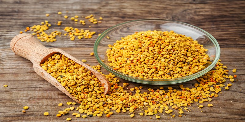 bee pollen on a table